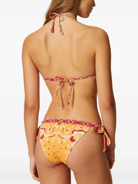 TWINSET printed bikini top - Orange