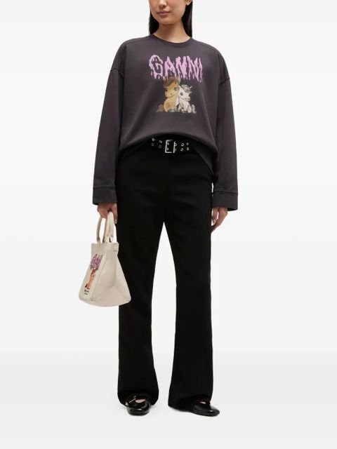 GANNI graphic-print sweatshirt - Grey - zdjęcie produktu nr 2