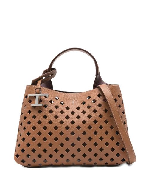Tod's hanging-T perforated tote bag - Brown - zdjęcie produktu nr 1