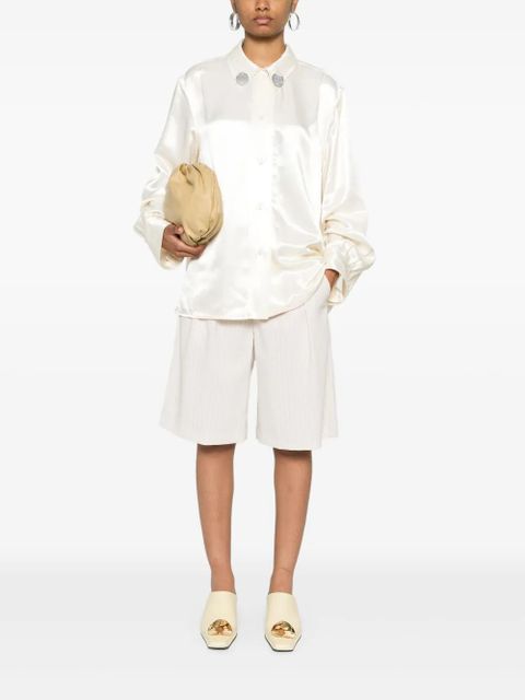 Jil Sander logo-appliqué drop-shoulder shirt - Neutrals - zdjęcie produktu nr 2
