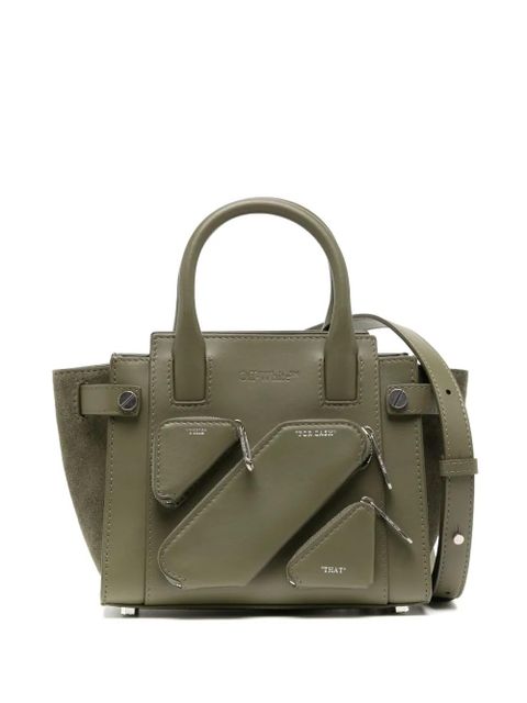 Off-White small City leather tote bag - Green - zdjęcie produktu nr 1