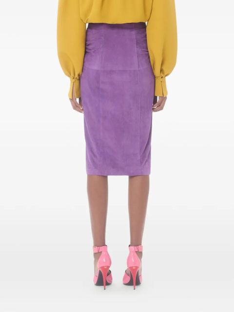 Valentino Garavani suede skirt - Purple