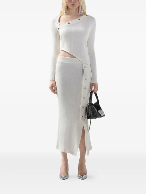 GCDS button ribbed skirt - Neutrals - zdjęcie produktu nr 2