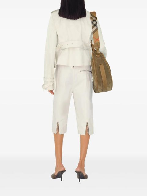 Burberry cotton trousers - White