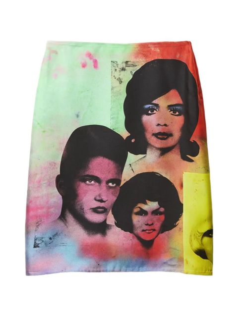 Versace printed silk twill pencil skirt - Black - zdjęcie produktu nr 1