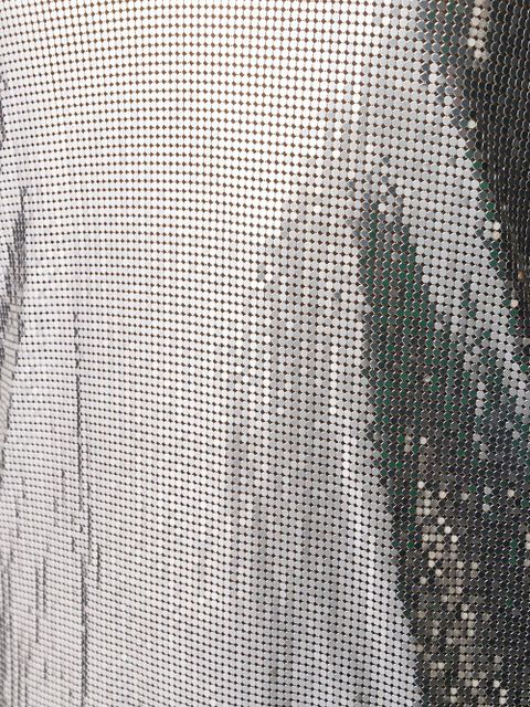 Rabanne metallized mesh dress - Silver