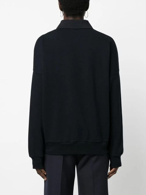 The Row long-sleeved polo jumper - Blue