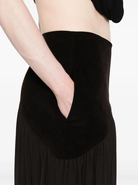 Ferragamo satin midi skirt - Brown