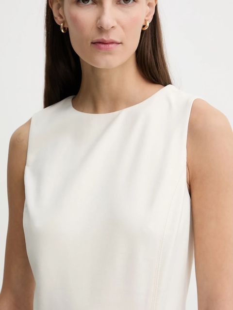 Lauren Ralph Lauren sukienka kolor beżowy mini rozkloszowana 200980935