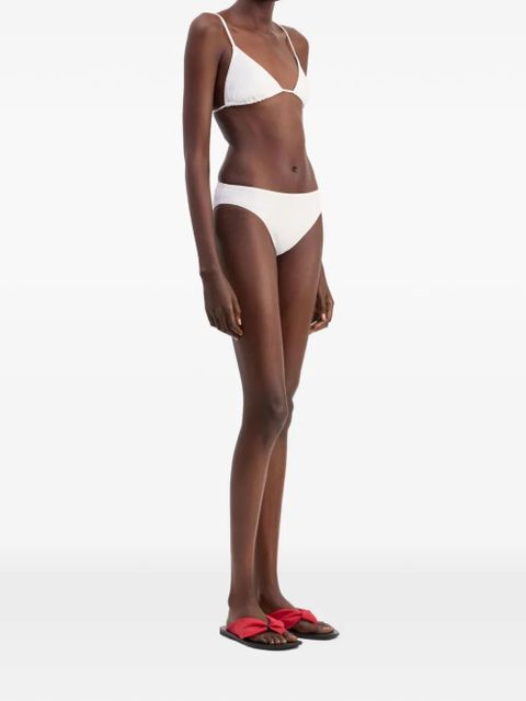 LouLou de Saison triangular-shape bikini top - White