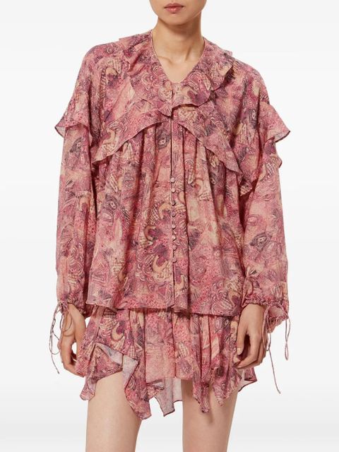 ISABEL MARANT Chalis mandala-print blouse - Pink