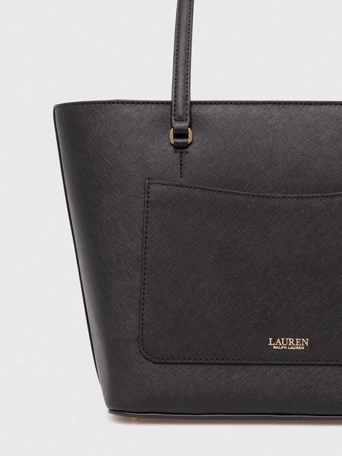 Lauren Ralph Lauren torebka skórzana kolor czarny 431924351