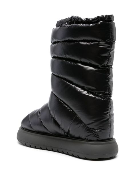 Moncler Gaia logo-patch snow boots - Black