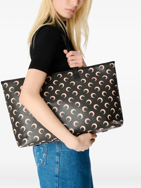 Marine Serre Moon canvas tote bag - Black - zdjęcie produktu nr 1