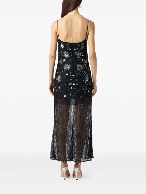 Blumarine sequin-embellished lace gown - Black