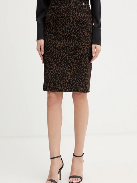 Guess spódnica CRETA kolor brązowy midi ołówkowa W5BD84 W2362 - zdjęcie produktu nr 1