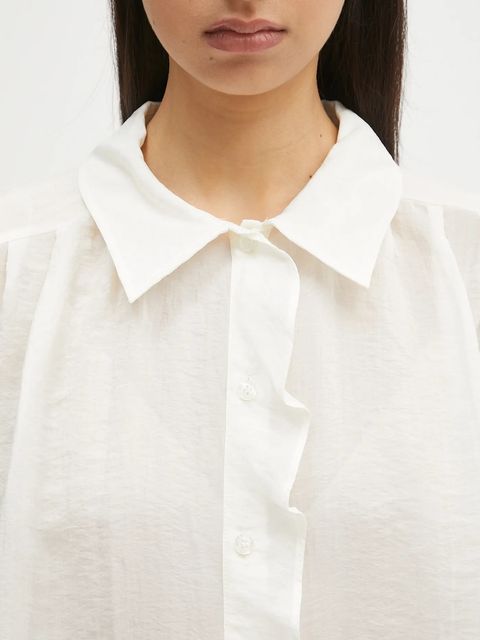 Samsoe Samsoe koszula Sathistle damska kolor beżowy relaxed z kołnierzykiem klasycznym F25100022