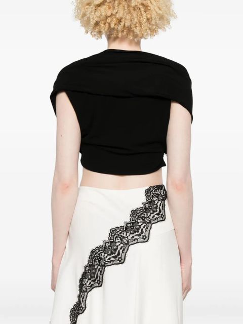 Christopher Esber interlock draped top - Black