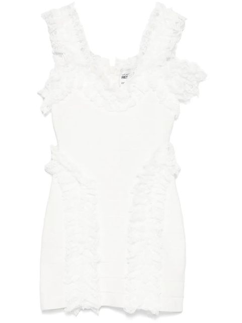 Self-Portrait x Christopher Kane knit ruffle mini dress - White - zdjęcie produktu nr 1