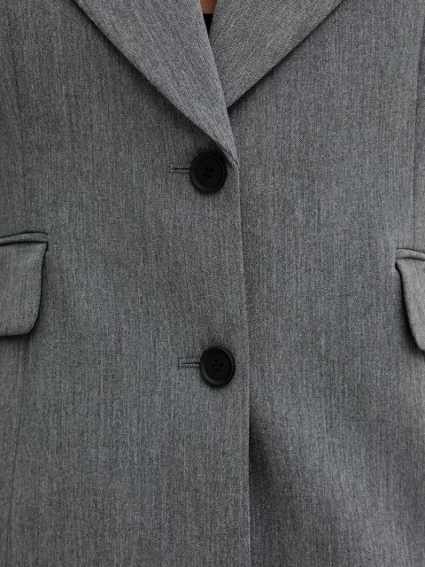 AllSaints kamizelka ASTRA kolor szary jednorzędowa W043QD