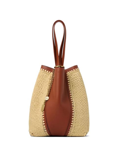 Chloé logo-detail charm-detail tote bag - Brown - zdjęcie produktu nr 2