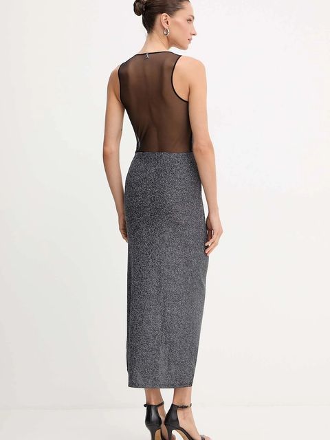 Patrizia Pepe sukienka kolor srebrny midi prosta 2A2990 J340 - zdjęcie produktu nr 2