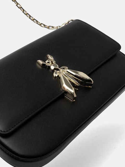 Patrizia Pepe torebka skórzana kolor czarny 8B0229 L061