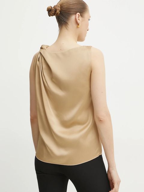 Liviana Conti bluzka damska kolor złoty gładka F5SS68 - zdjęcie produktu nr 2