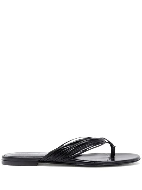 Proenza Schouler fringe-detail flip flops - Black - zdjęcie produktu nr 1