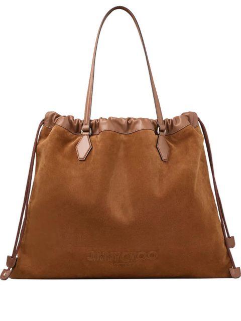 Jimmy Choo Drawstring suede tote bag - Brown - zdjęcie produktu nr 1