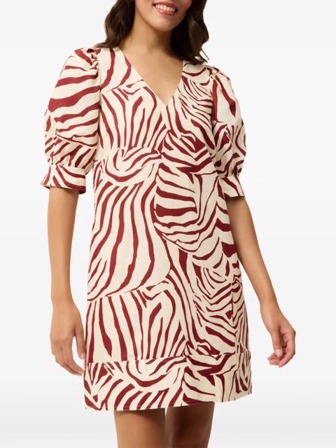 Marie Oliver Ola puffed-sleeve mini dress - Neutrals