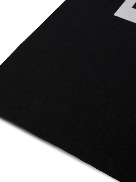 PINKO logo-detail wool scarf - Black