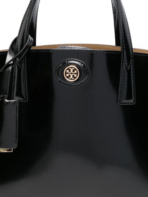 Tory Burch small Robinson Spazzolato tote bag - Black