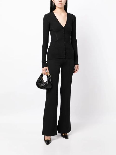Lanvin ribbed V-neck cardigan - Black