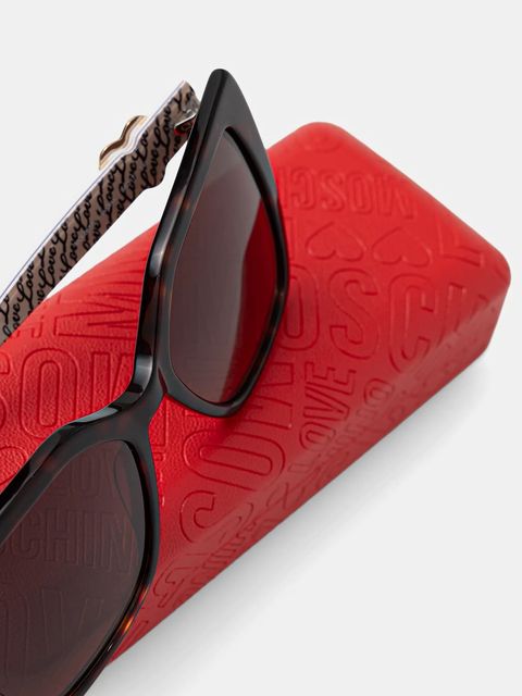 Love Moschino okulary przeciwsłoneczne damskie kolor brązowy - zdjęcie produktu nr 2