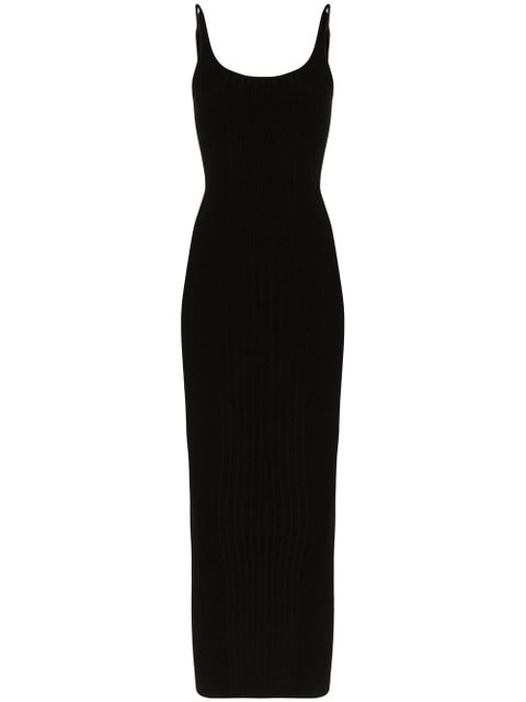 Rabanne ribbed-knit maxi dress - Black