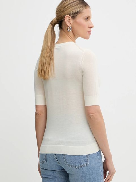 BOSS t-shirt wełniany Farbella kolor beżowy 50544996 - zdjęcie produktu nr 2