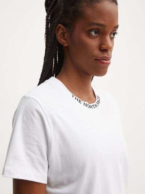 The North Face t-shirt bawełniany Zumu S/S Tee damski kolor biały NF0A87DJFN41