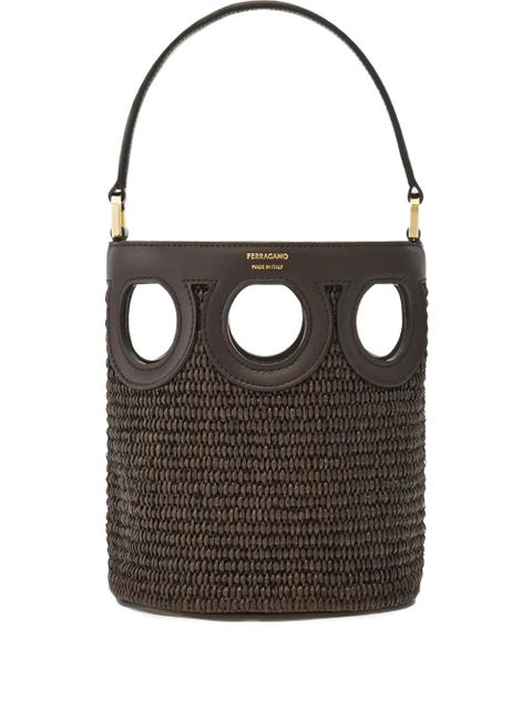 Ferragamo Gancini bucket bag - Brown - zdjęcie produktu nr 1
