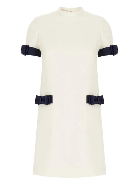 Valentino Garavani bow-detail short-sleeve mini dress - White - zdjęcie produktu nr 1