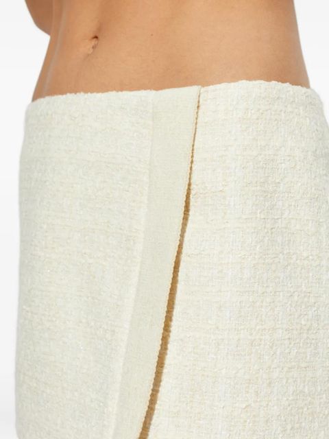 Balmain tweed wrap mini skirt - Neutrals