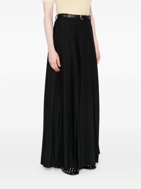 Self-Portrait pleated belted skirt - Black