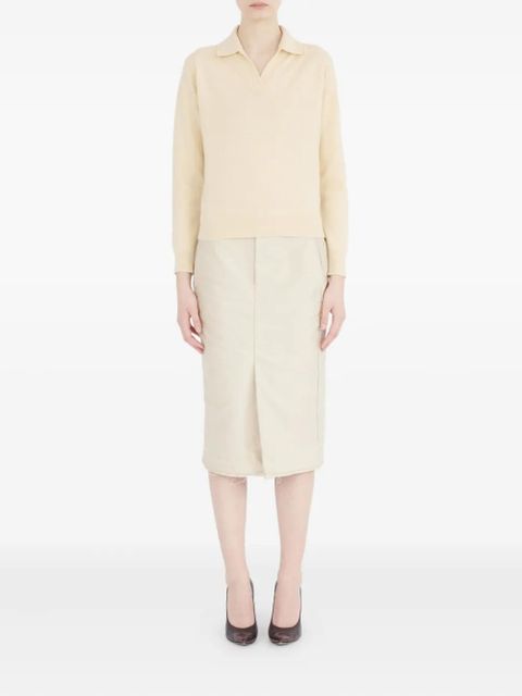 Maison Margiela virgin wool polo shirt - Neutrals - zdjęcie produktu nr 2