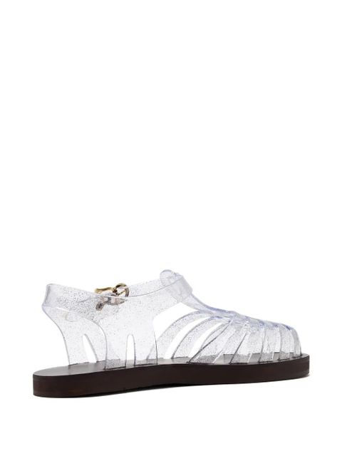 Ancient Greek Sandals glitter-embellished jelly sandals - White