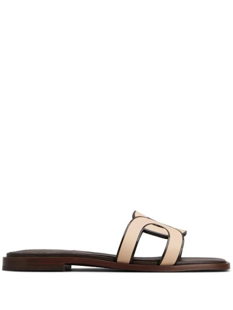 Tod's leather logo strap sandals - Brown - zdjęcie produktu nr 1