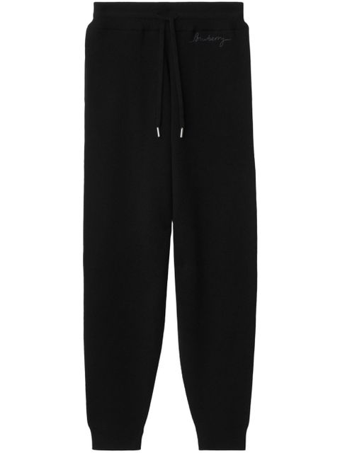 Burberry embroidered track pants - Black - zdjęcie produktu nr 1