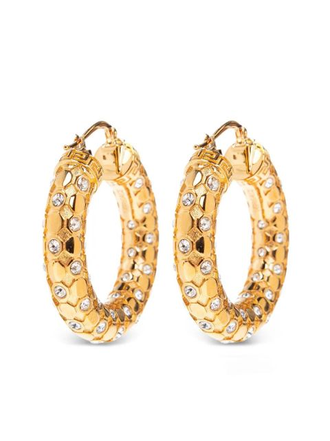 Versace Greca-engraved hoops - Gold