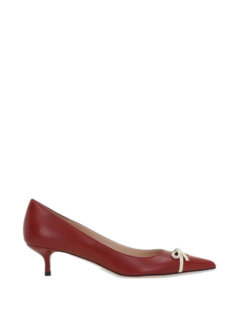 Valentino Garavani Bepointy bow-detail heeled pumps - Red - zdjęcie produktu nr 1