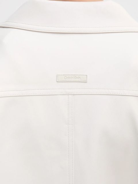 Calvin Klein Jeans koszula damska kolor beżowy relaxed z kołnierzykiem klasycznym LV044D165G