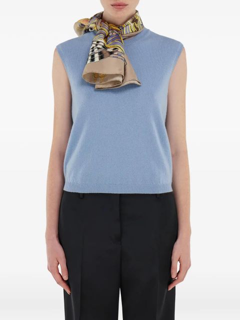 Ferragamo rooster print silk scarf - Neutrals